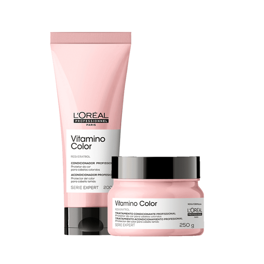 Kit Vitamino Color L'oréal Professionnel Condicionador 200ml + Máscara Capilar 250g