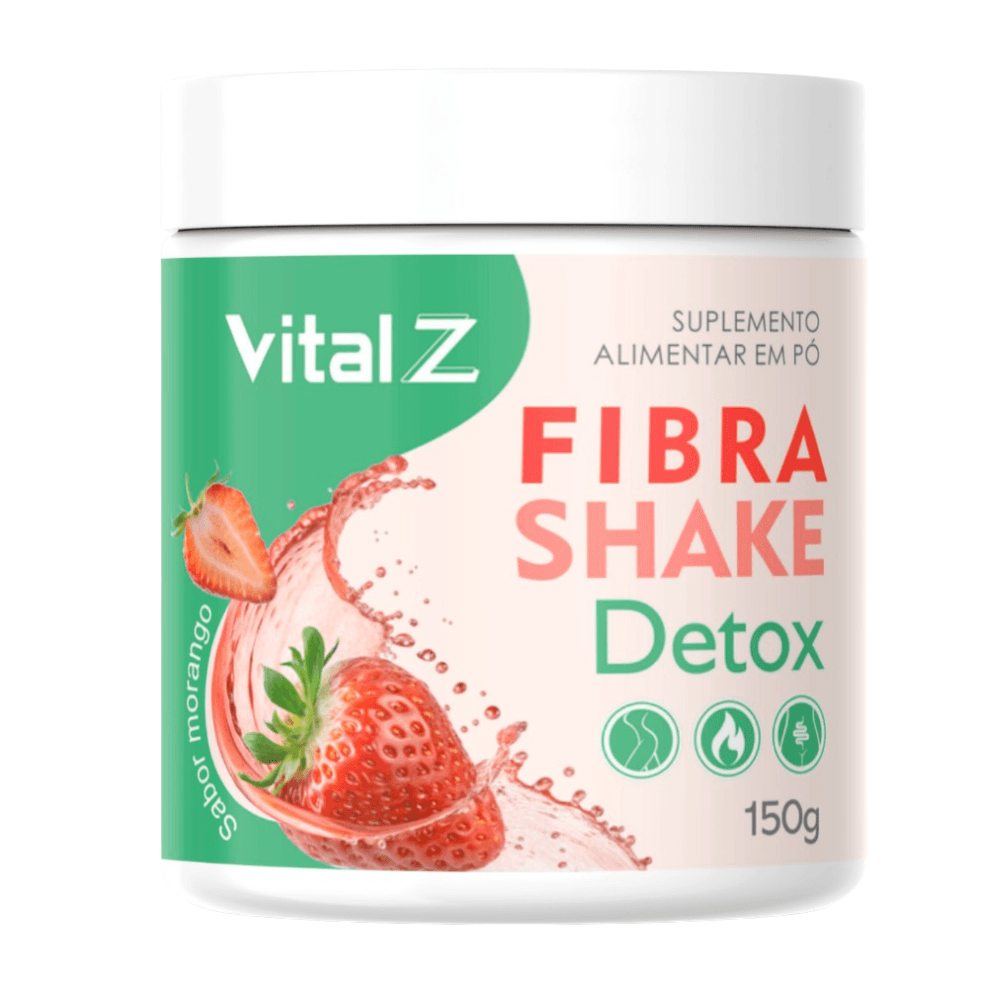 Fibra Shake Detox Vital Z 150g Sabor Morango