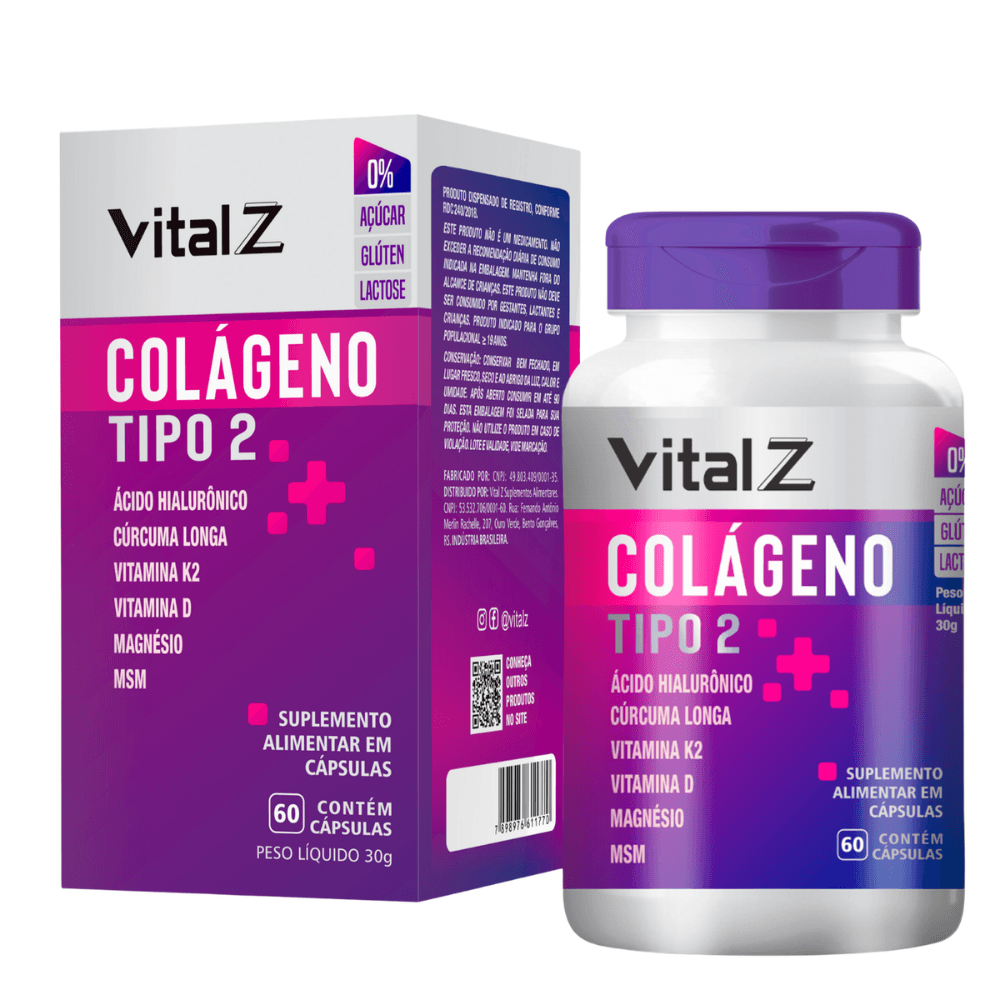 Colágeno Tipo 2 Vital Z 60 Cápsulas