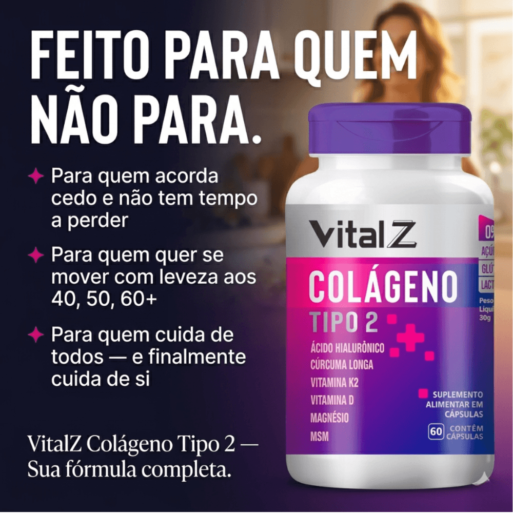 Colágeno Tipo 2 Vital Z 60 Cápsulas
