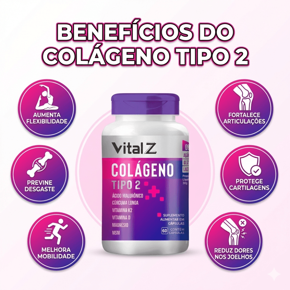 Colágeno Tipo 2 Vital Z 60 Cápsulas