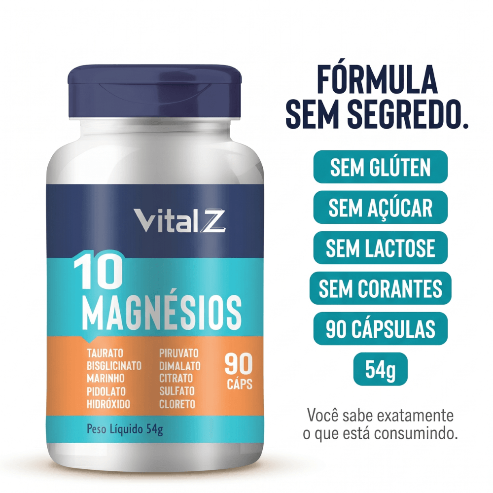 10 Magnésios Vital Z 90 Cápsulas
