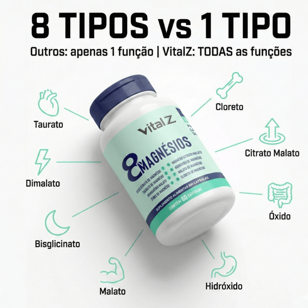 8 Magnésios Vital Z 60 cápsulas