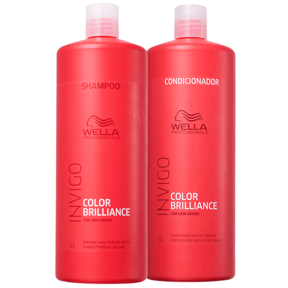 Kit Invigo Color Brilliance Wella Professionals Shampoo 1L + Condicionador 1L + Máscara Capilar 150ml