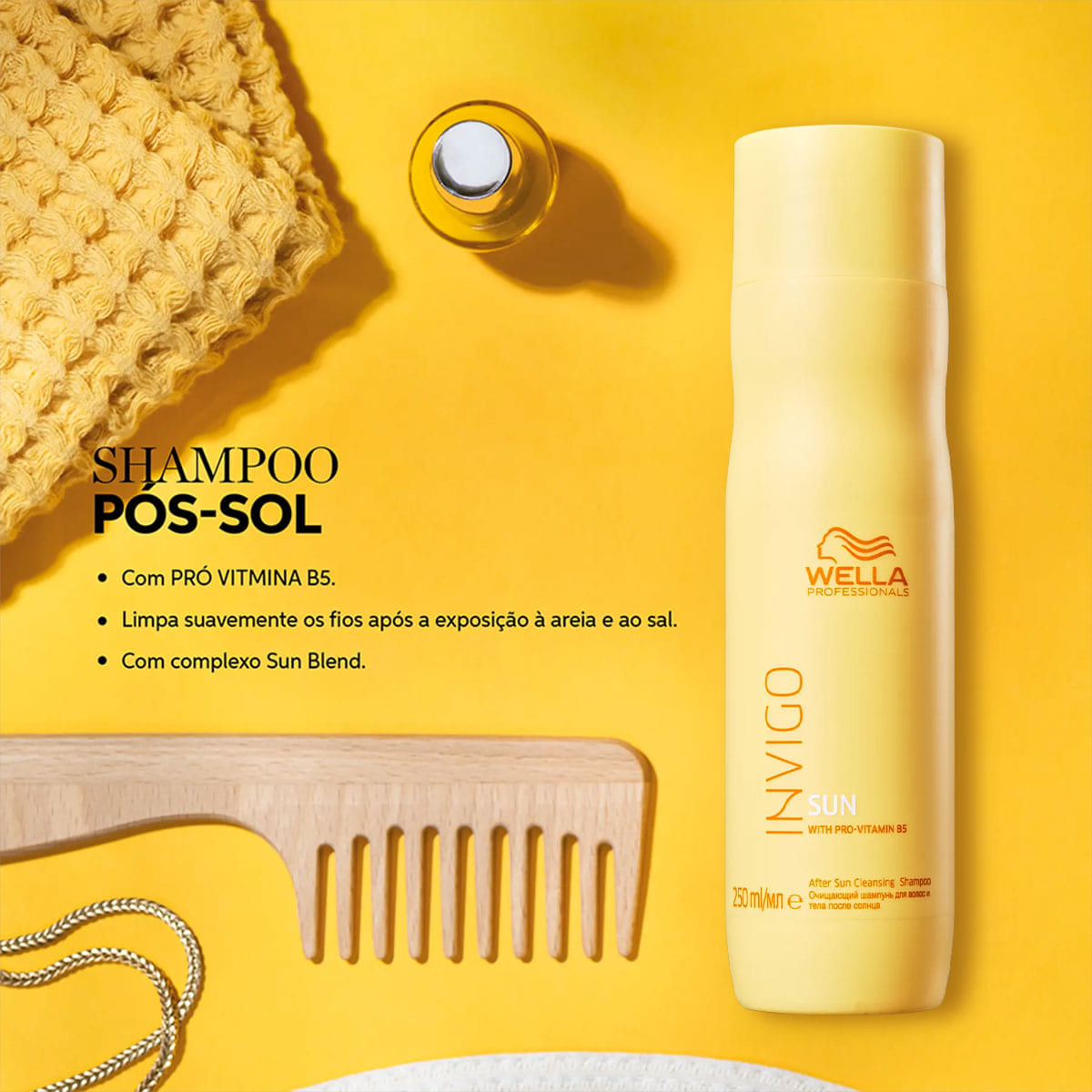 Kit Invigo Sun Wella Professionals Shampoo 250ml + Condicionador 200ml + Leave-in Spray 150ml