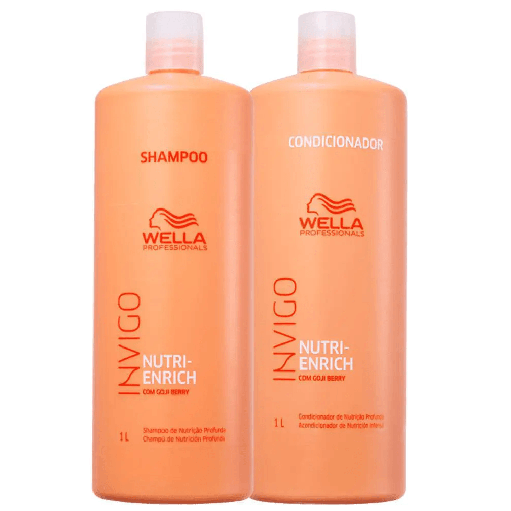 Kit Invigo Nutri-Enrich Wella Professionals Shampoo 1L + Condicionador 1L + Máscara de Nutrição 150ml