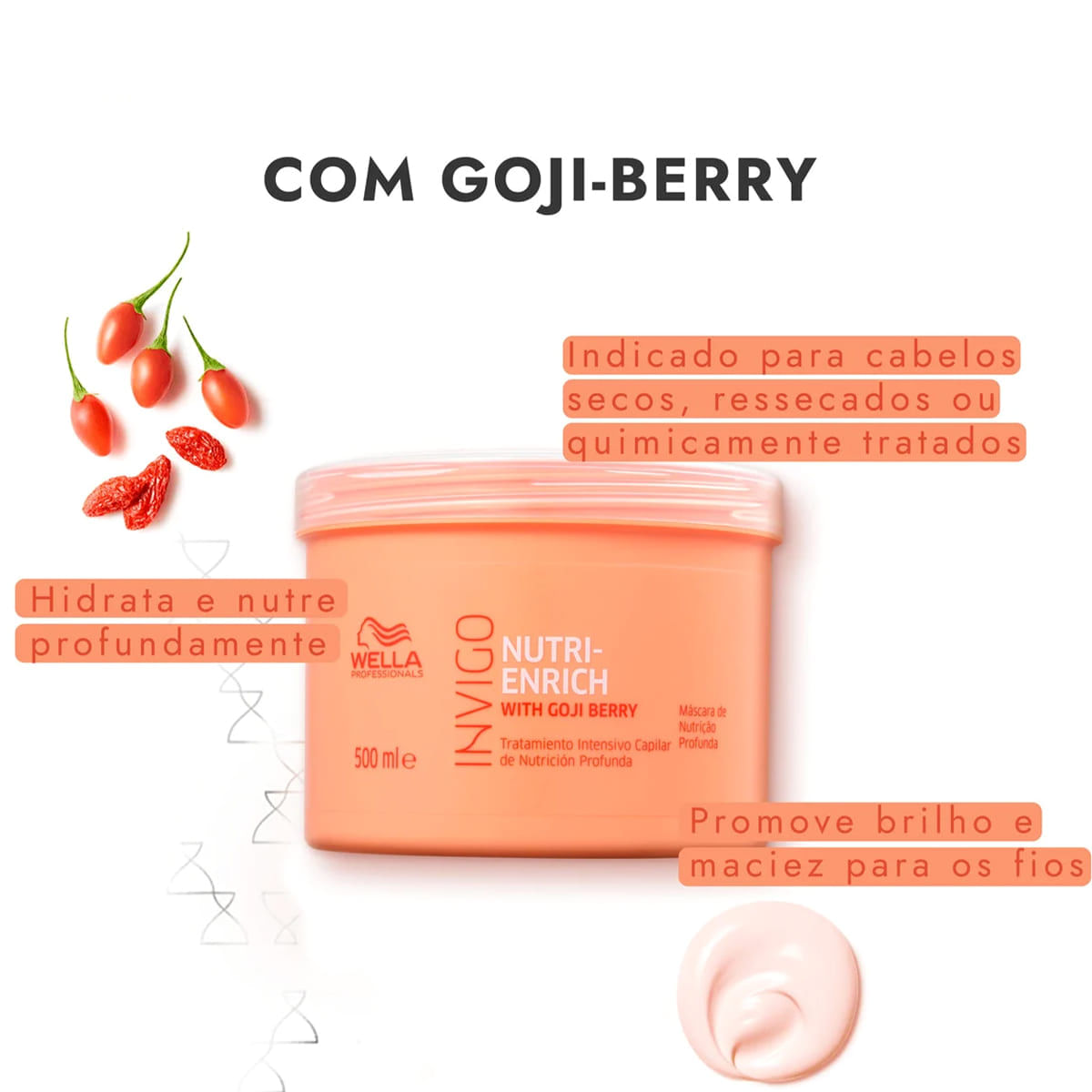 Kit Nutri-Enrich Wella Professionals Shampoo 1L Máscara 500ml + Válvula Pump