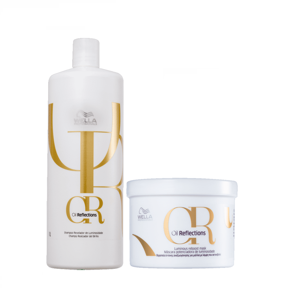 Kit Oil Reflections Wella Professionals Shampoo 1L + Máscara 500ml