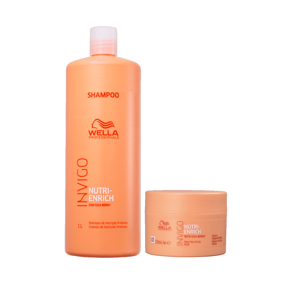 Kit Invigo Nutri-Enrich Wella Professionals Shampoo Invigo 1L+ Máscara de Nutrição 150ml