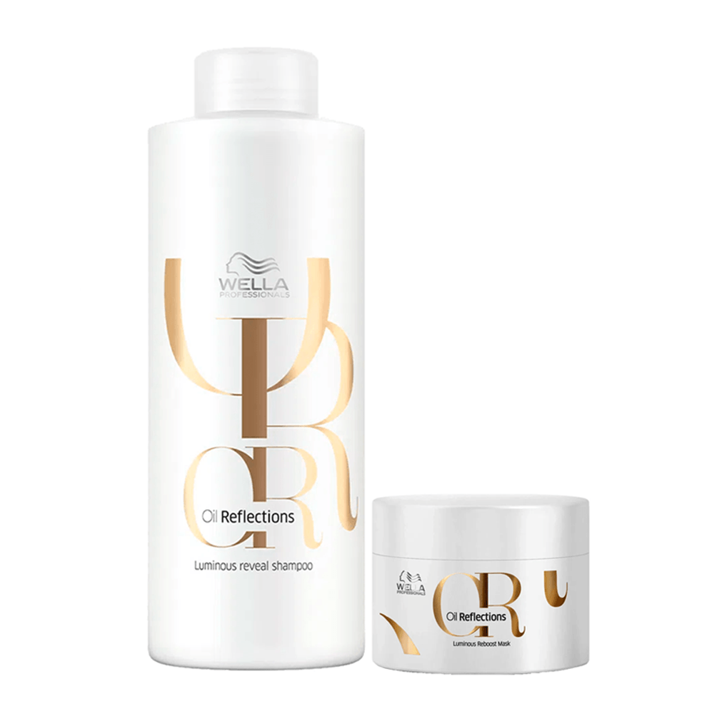 Kit Oil Reflections Wella Professionals Shampoo 1l + Máscara 150ml