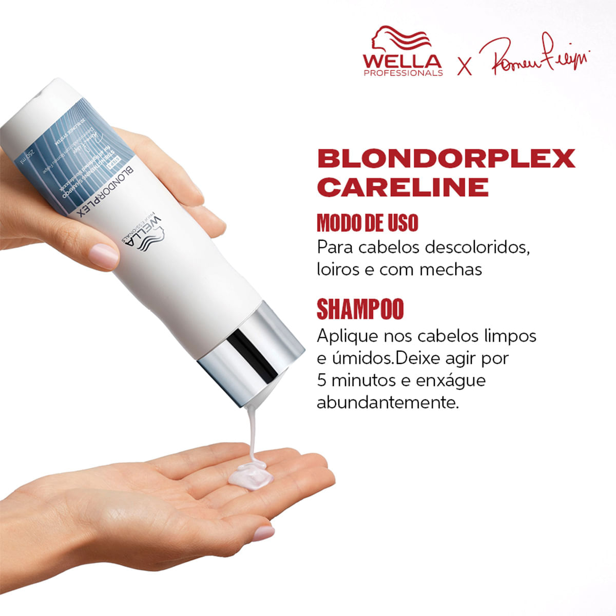 Kit BlondorPlex Wella Professionals Shampoo 250ml + Máscara Capilar 150ml