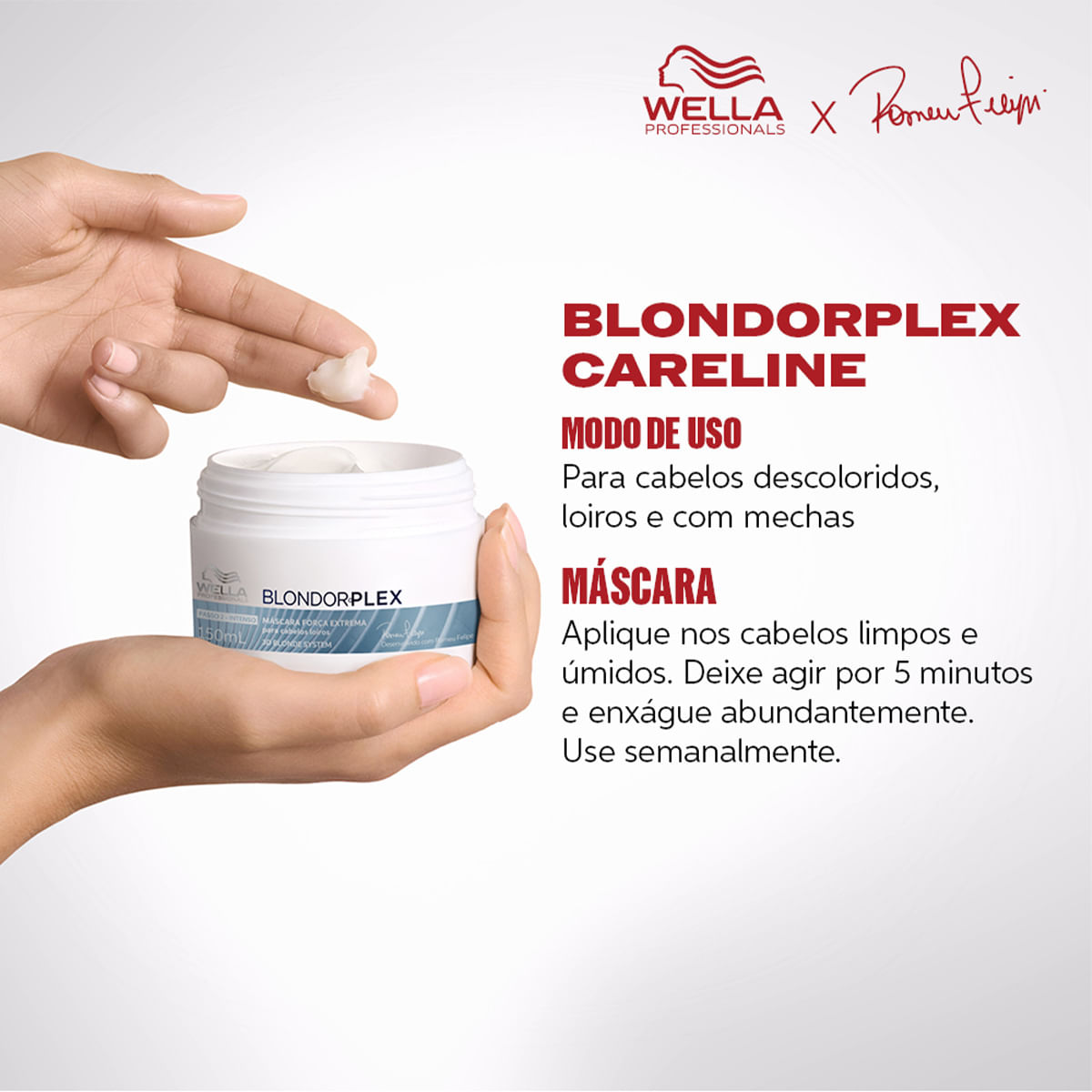 Kit BlondorPlex Wella Professionals Shampoo 250ml + Máscara Capilar 150ml