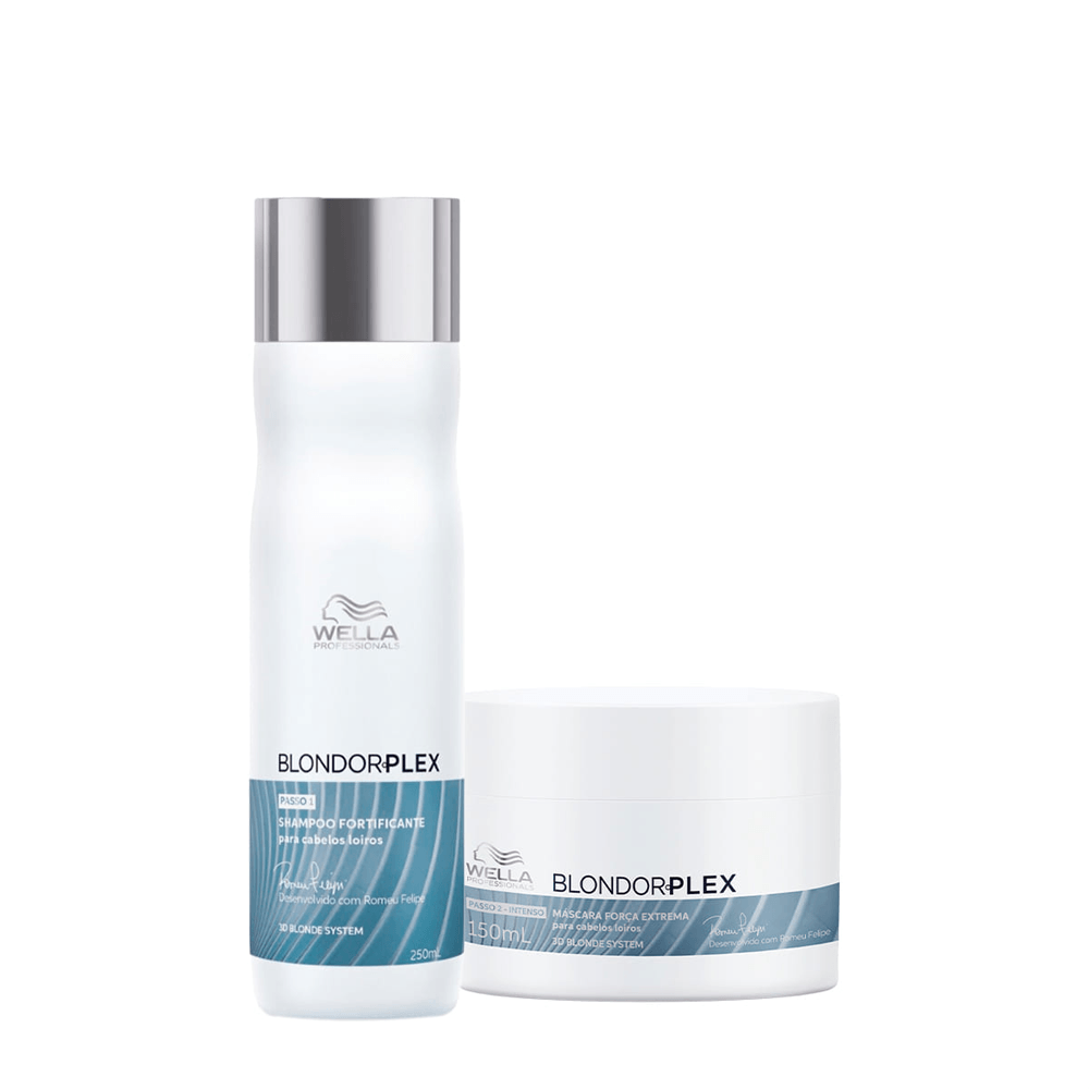 Kit BlondorPlex Wella Professionals Shampoo 250ml + Máscara Capilar 150ml