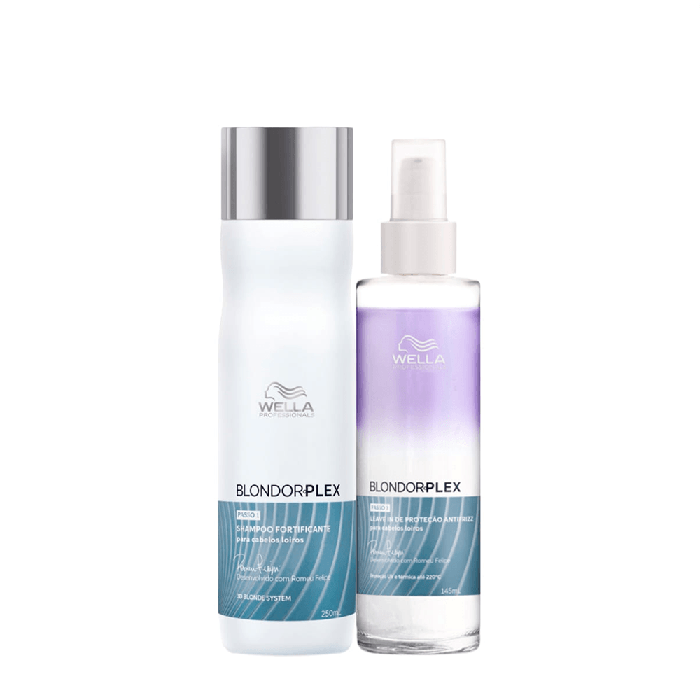 Kit BlondorPlex Wella Professionals Shampoo 250ml + Leave-in Bifásico 145ml