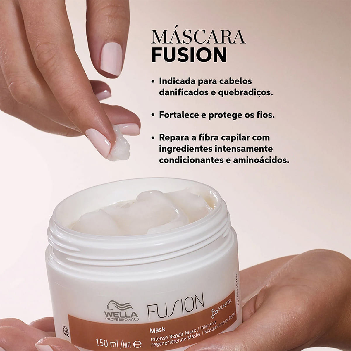 Kit Fusion Wella Professionals Shampoo 1L + Máscara Capilar 150ml + Válvula