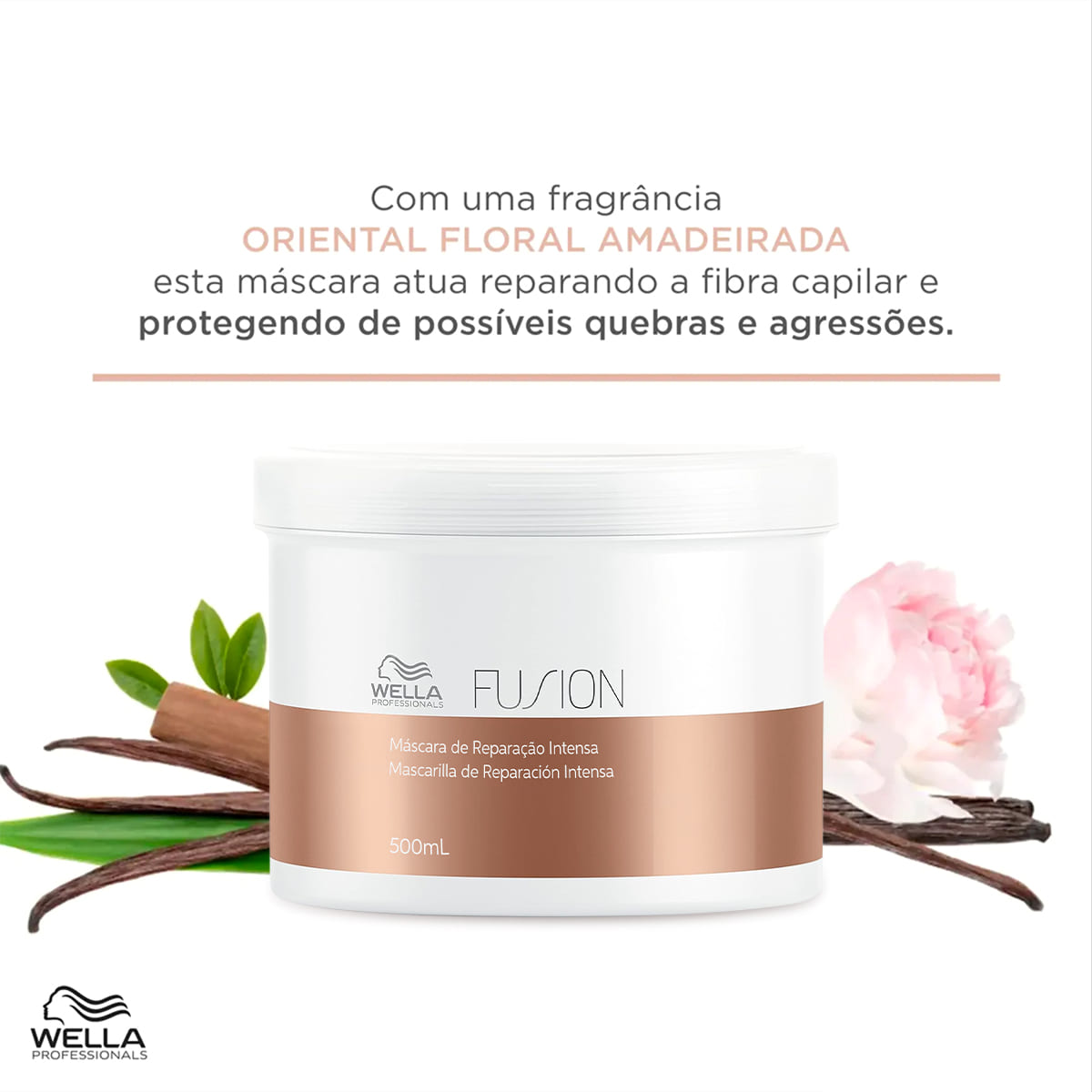Kit Fusion Wella Professionals Shampoo 1L + Máscara Capilar 500ml + Válvula