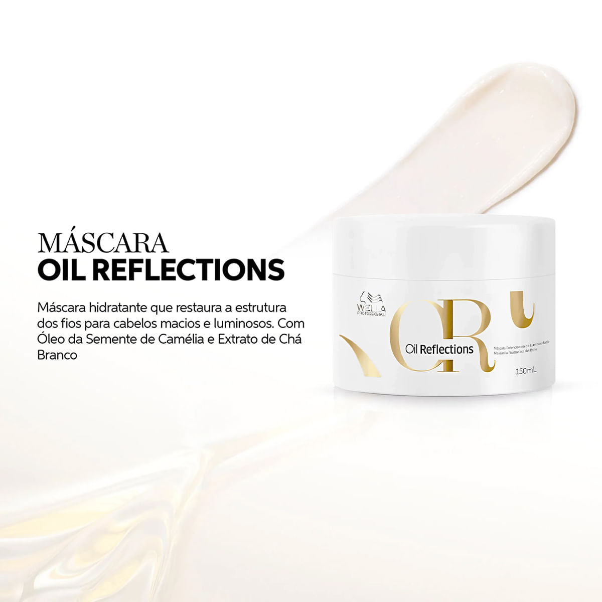 Kit Oil Reflection Wella Professionals Shampoo 1L + Máscara 150ml + Válvula