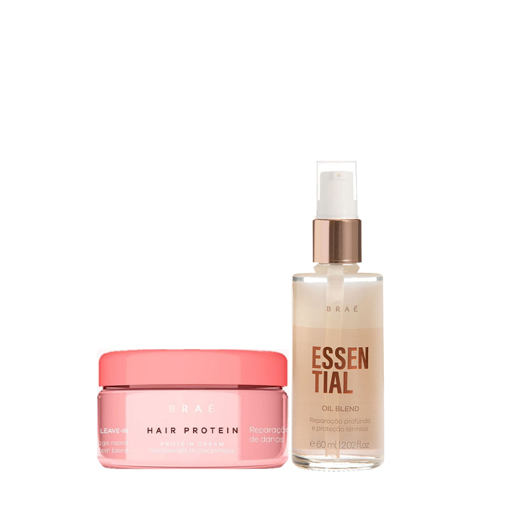 Kit Braé Leave in Hair Protein 80g + Oil Blend Essential 60ml