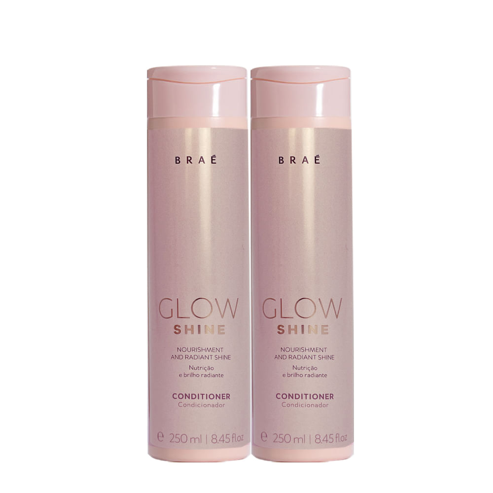 Condicionador Glow Shine Braé 250ml 2 Unidades