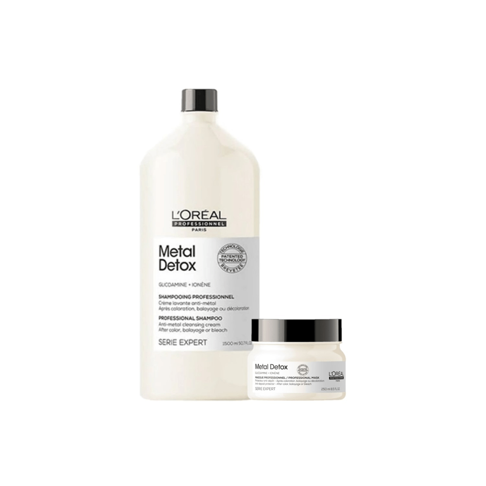 Kit Metal Detox L'Oréal Professionnel Shampoo 1,5L + Máscara Capilar 250ml