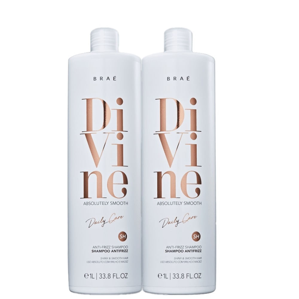 Kit 2 Shampoo Anti-Frizz Divine Braé 1L