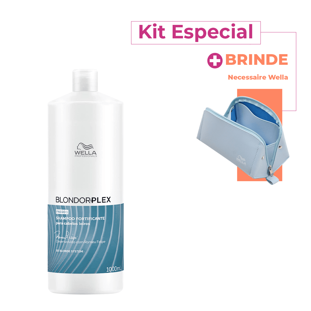 Kit Shampoo Blondorplex 1l + Necessaire Wella Professionals