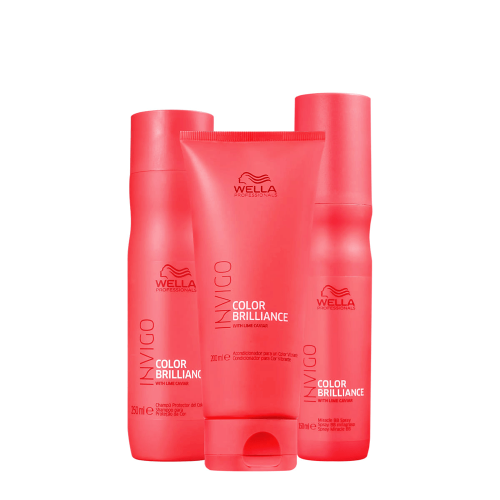 Kit Invigo Color Brilliance Wella Professionals Shampoo 250ml + Condicionador 200ml + Leave-in 150ml