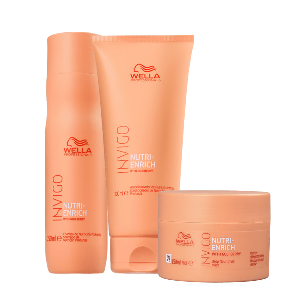 Kit Invigo Wella Professionals Shampoo 250ml + Condicionador 200ml + Máscara De Nutrição 150ml