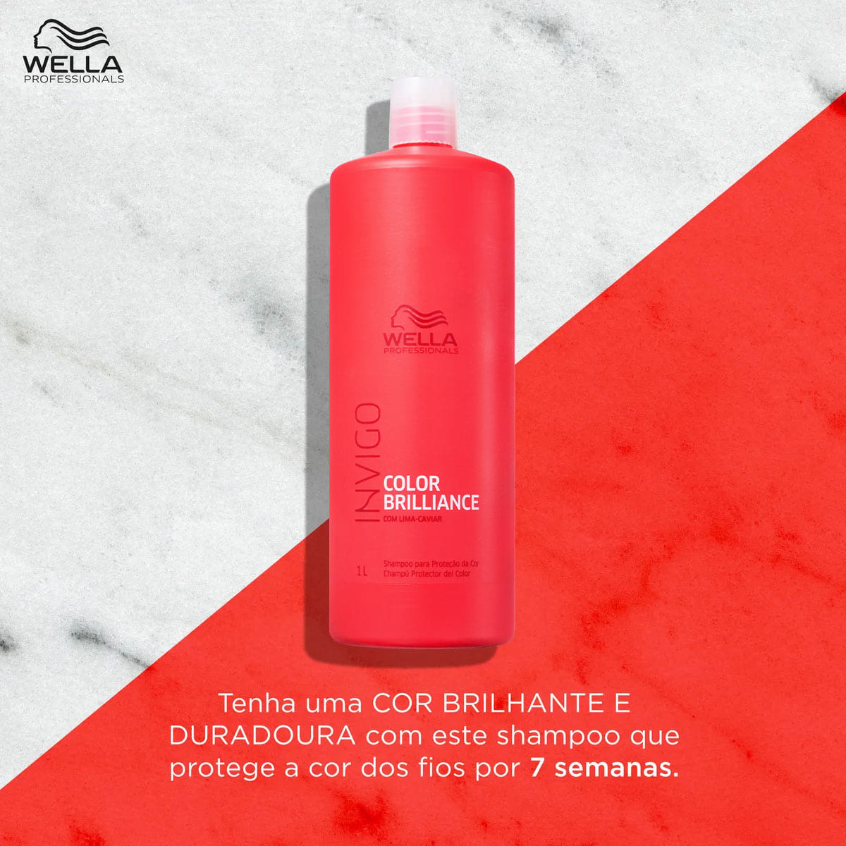 Kit Wella Professionals Shampoo Invigo Color Brilliance 1L + Condicionador Invigo Color Brilliance 1L + Óleo Capilar Oil Reflections Luminous Smoothening 30ml
