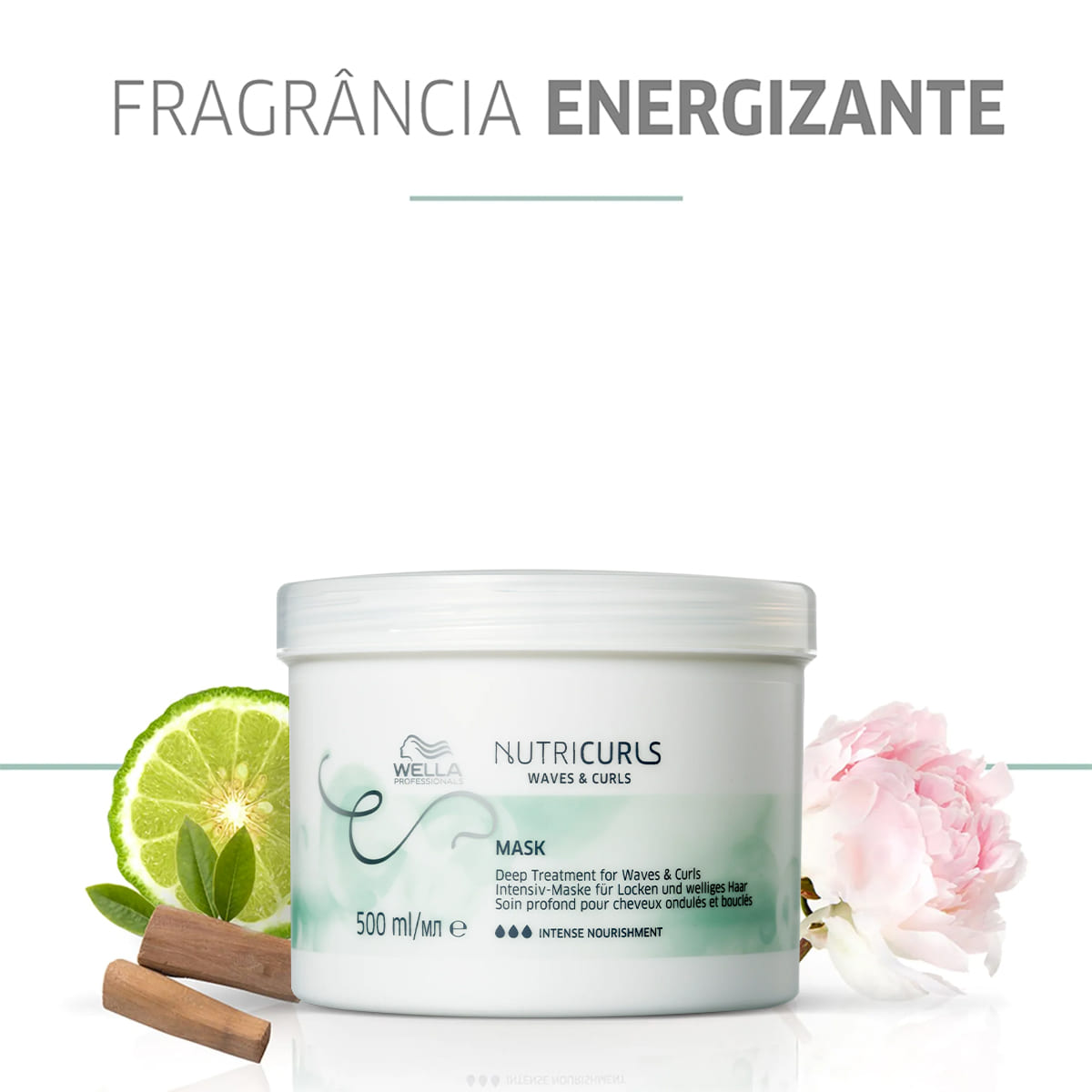 Kit Shampoo Nutricurls 1L + Máscara Nutricurls 500ml + Óleo Capilar Oil Reflections Light Wella Professionals 30ml