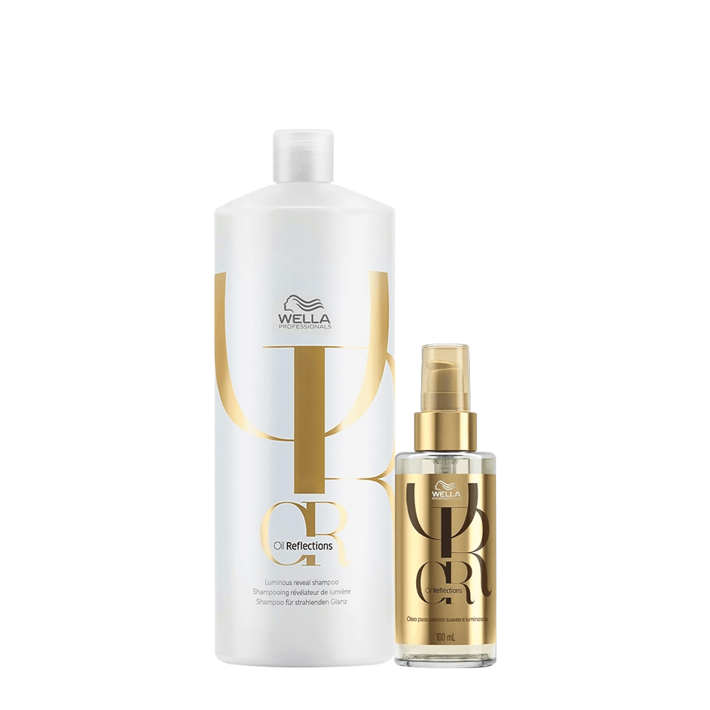 Kit Oil Reflections Luminous Wella Professionals Shampoo 1L + Óleo Capilar 100ml