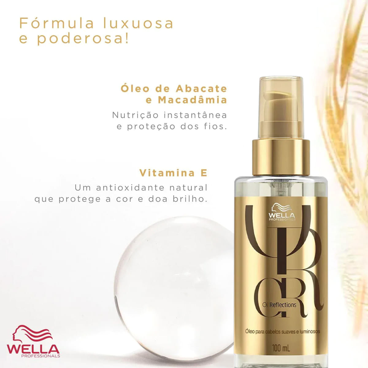 Kit Oil Reflections Luminous Wella Professionals Shampoo 1L + Óleo Capilar 100ml