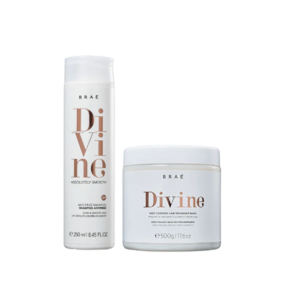 Kit Divine Braé Shampoo 250ml + Máscara 500g