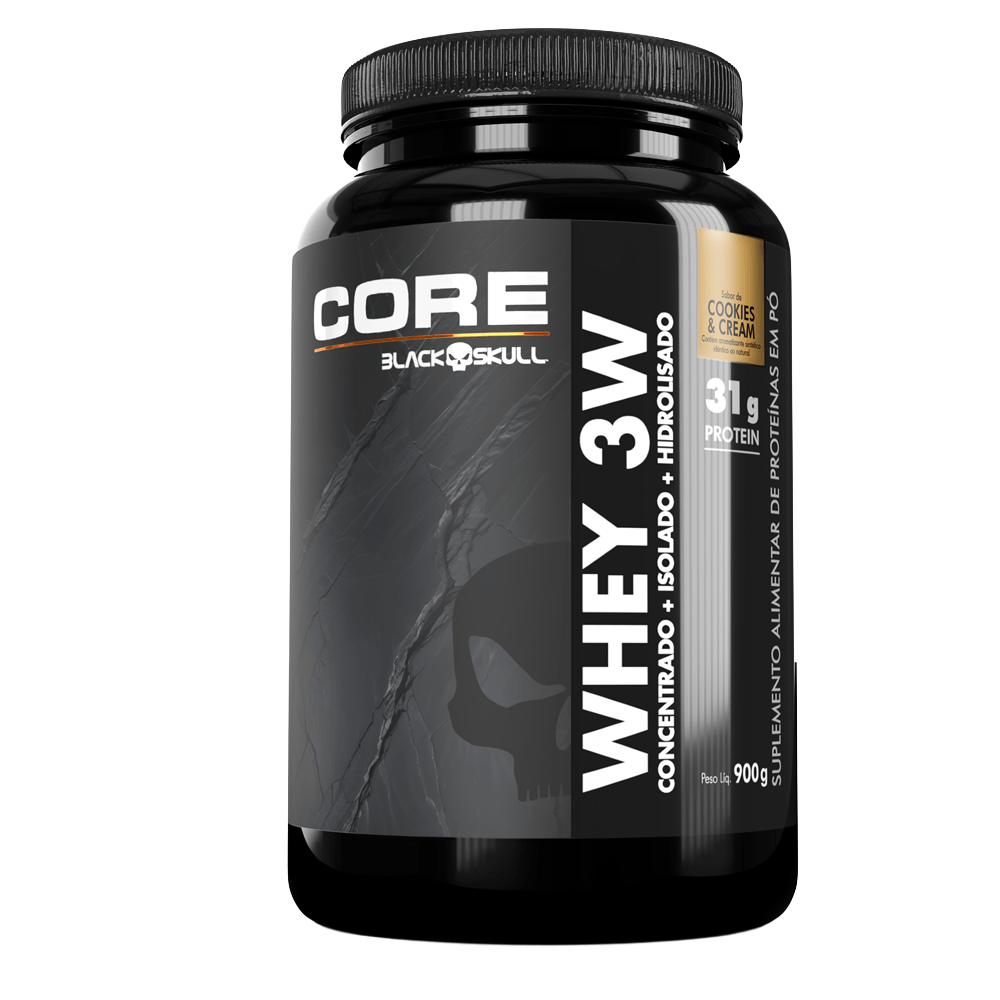 Whey 3w Core Wpc, Wpi E Wph Black Skull Cookies E Cream 900g