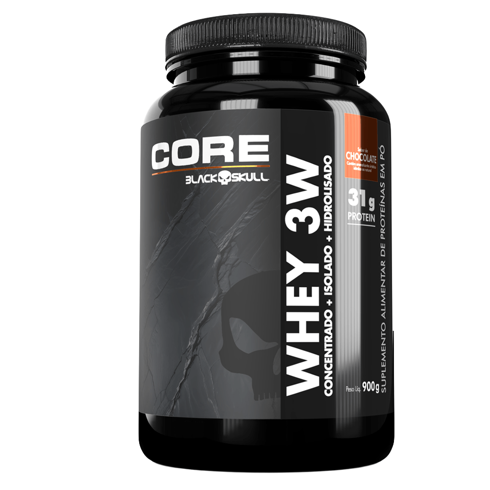 Whey 3w Core Wpc, Wpi E Wph Black Skull Chocolate 900g