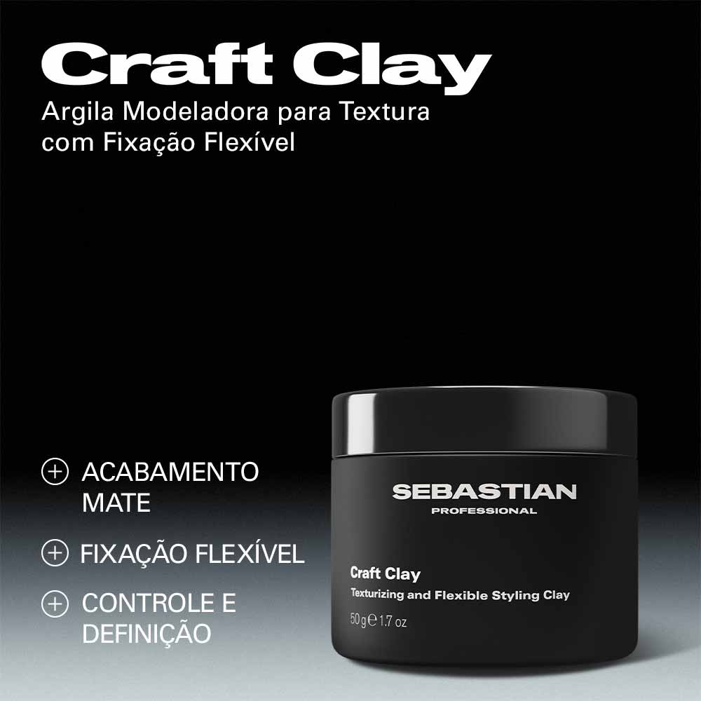Argila Texturizadora Styling & Texture Craft Clay Sebastian 50g