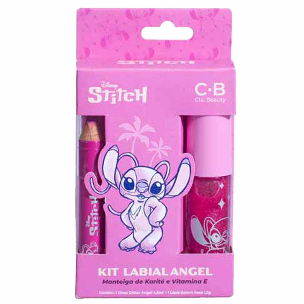 Kit Labial Cia Beauty Stitch Angel Lápis Labial + Gloss