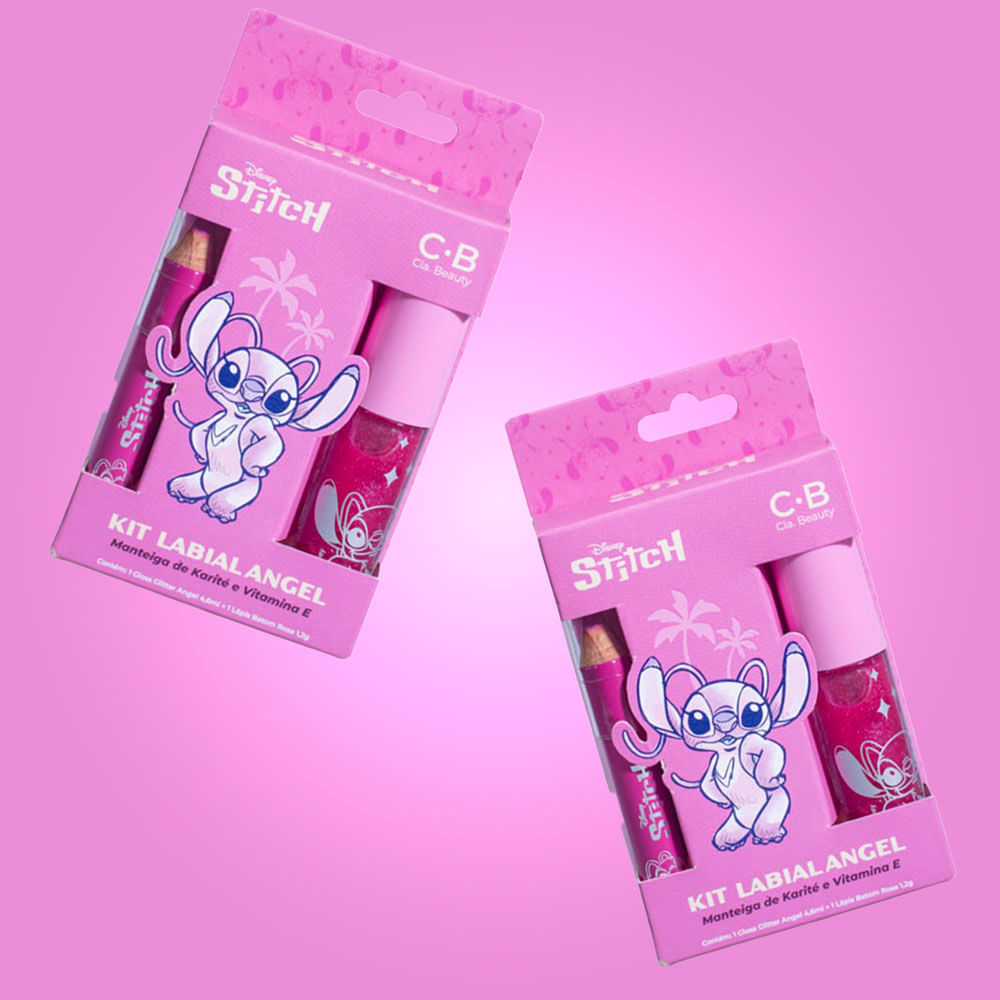 Kit Labial Cia Beauty Stitch Angel Lápis Labial + Gloss
