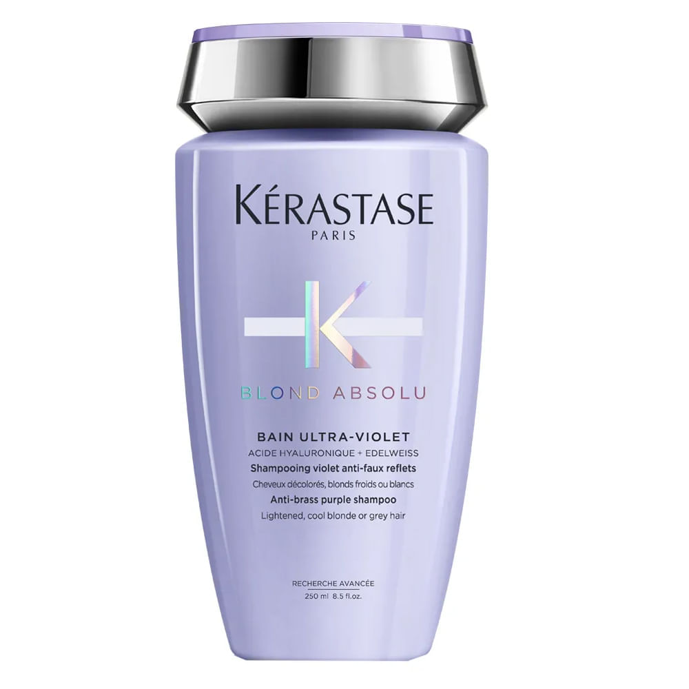 Kit Kérastase Shampoo Desamarelador Blond Absolu Bain Ultra-Violet 250ml + Tratamento Fortalecedor Cicaflash 250ml