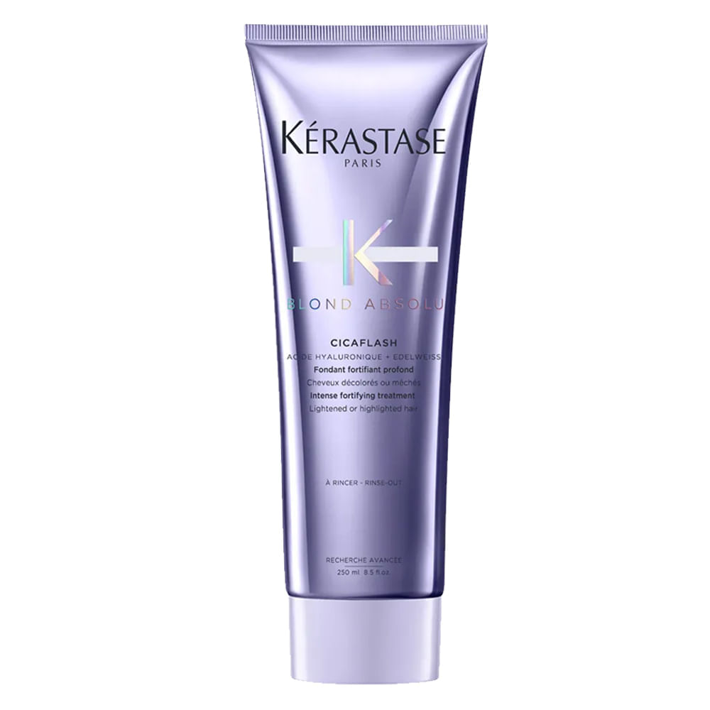 Kit Kérastase Shampoo Desamarelador Blond Absolu Bain Ultra-Violet 250ml + Tratamento Fortalecedor Cicaflash 250ml