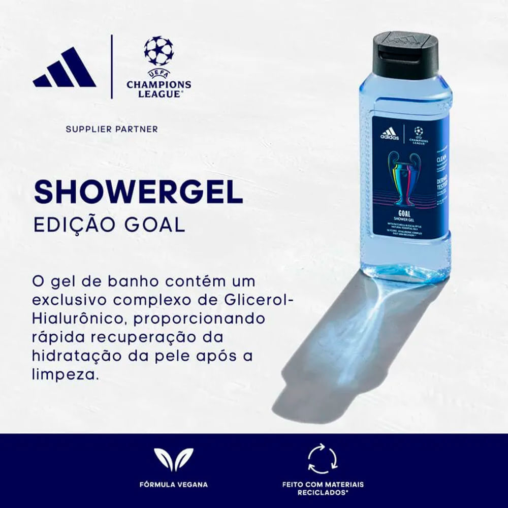 Kit Adidas Perfume Masculino UEFA 11 Eau de Toilette 100ml + Shower Gel 250ml