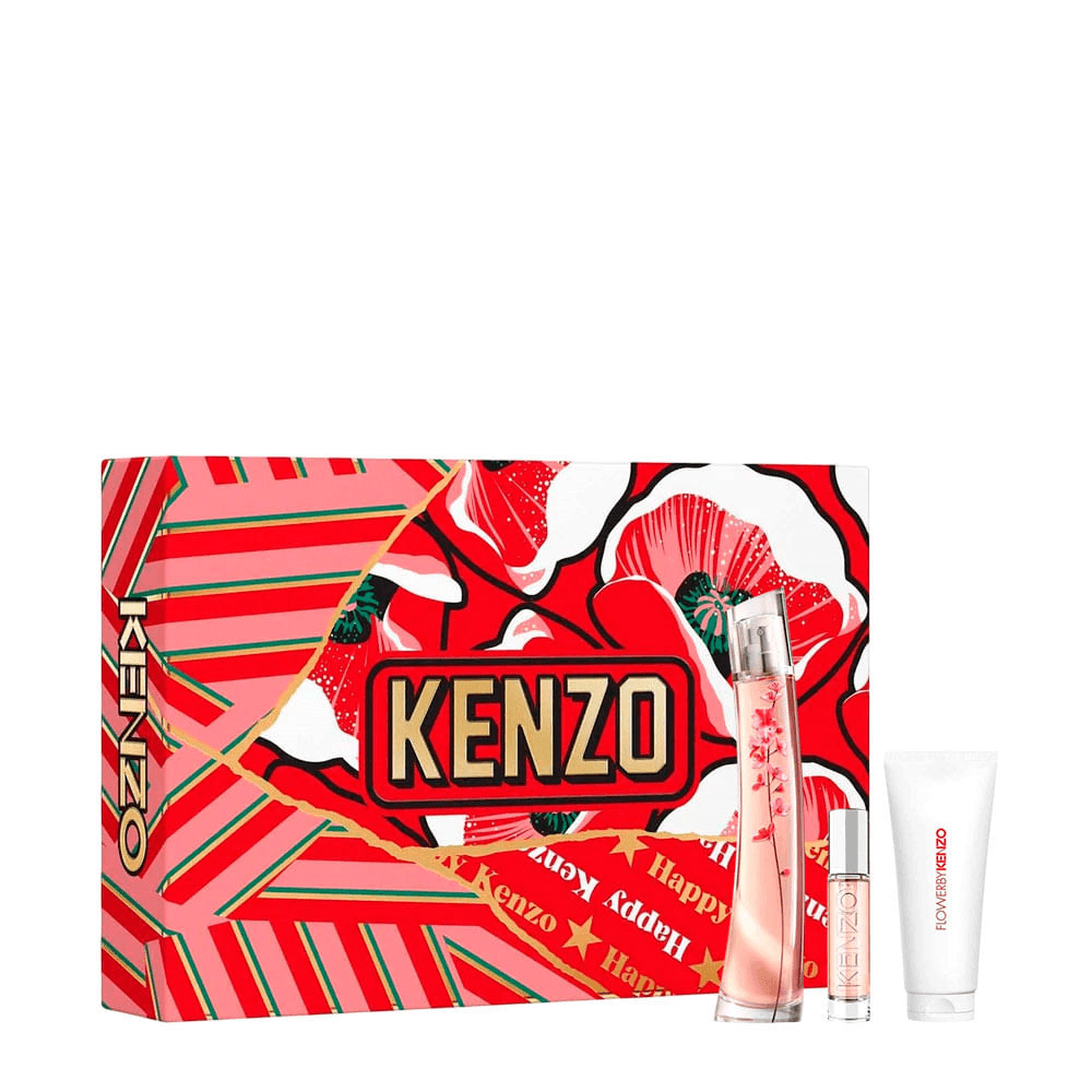 Kit Kenzo Flower Ikebana Eau de Parfum 75ml + 10ml + Body Lotion 75ml