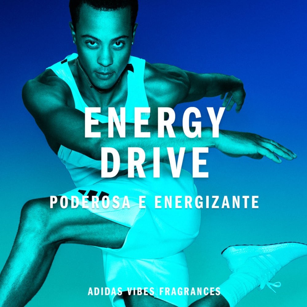 Kit Adidas Vibes Energy Drive Perfume Unissex Eau de Parfum 100ml + Gel de Banho 100ml