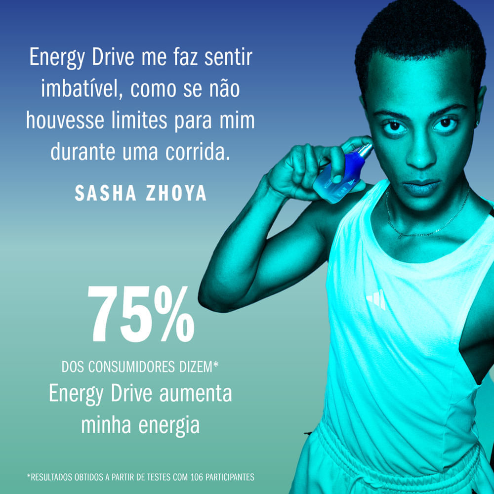 Kit Adidas Vibes Energy Drive Perfume Unissex Eau de Parfum 100ml + Gel de Banho 100ml