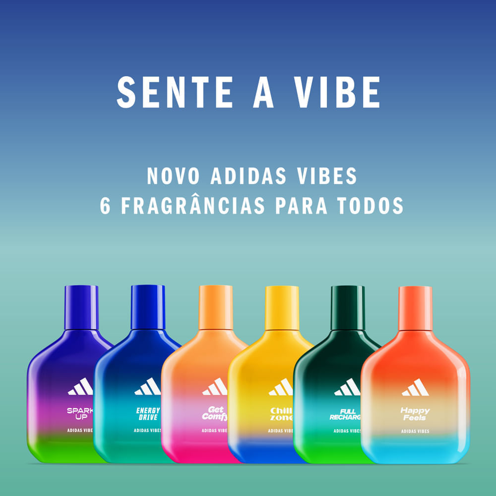 Kit Adidas Vibes Energy Drive Perfume Unissex Eau de Parfum 100ml + Gel de Banho 100ml