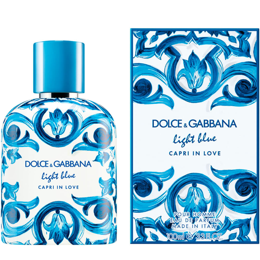 Perfume Masculino Light Blue Capri In Love Pour Homme Dolce & Gabbana Eau de Parfum 100ml