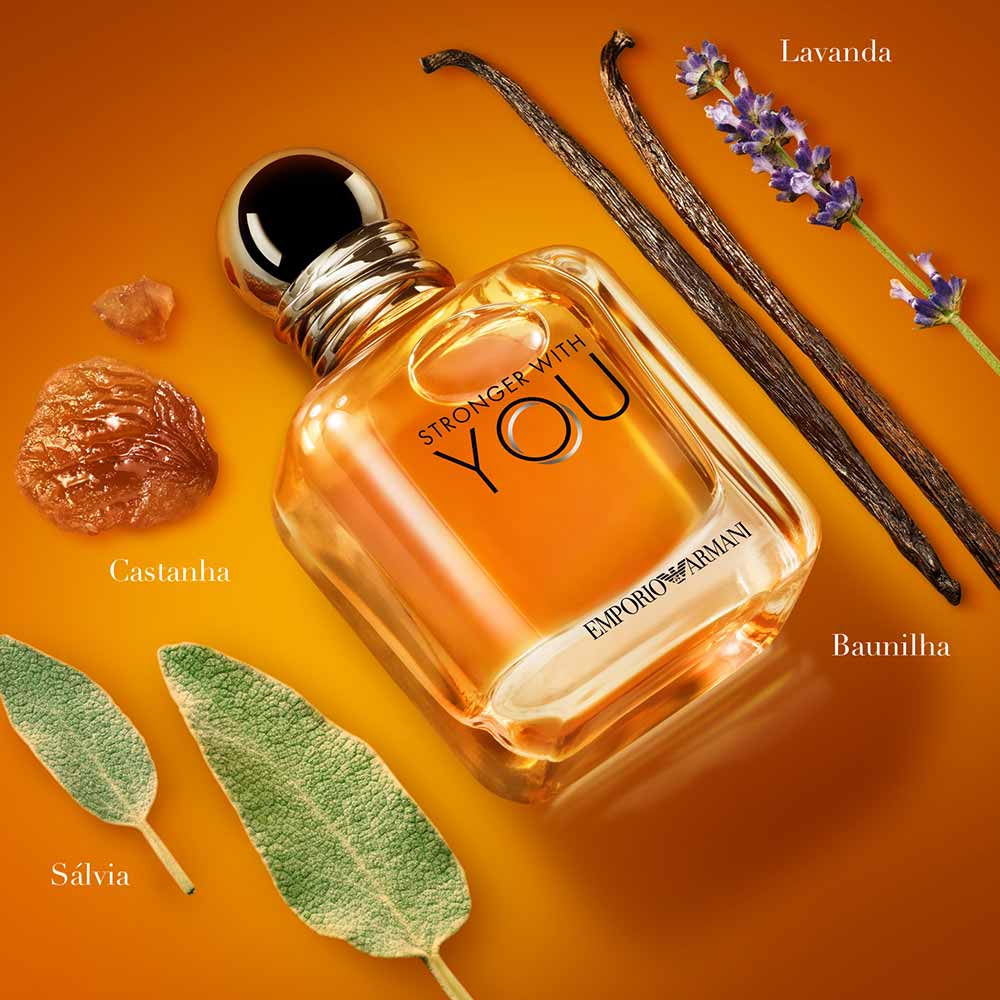 Kit Coffret Giorgio Armani Stronger With You Perfume Masculino Eau de Toilette 100ml + Travel Size 15ml
