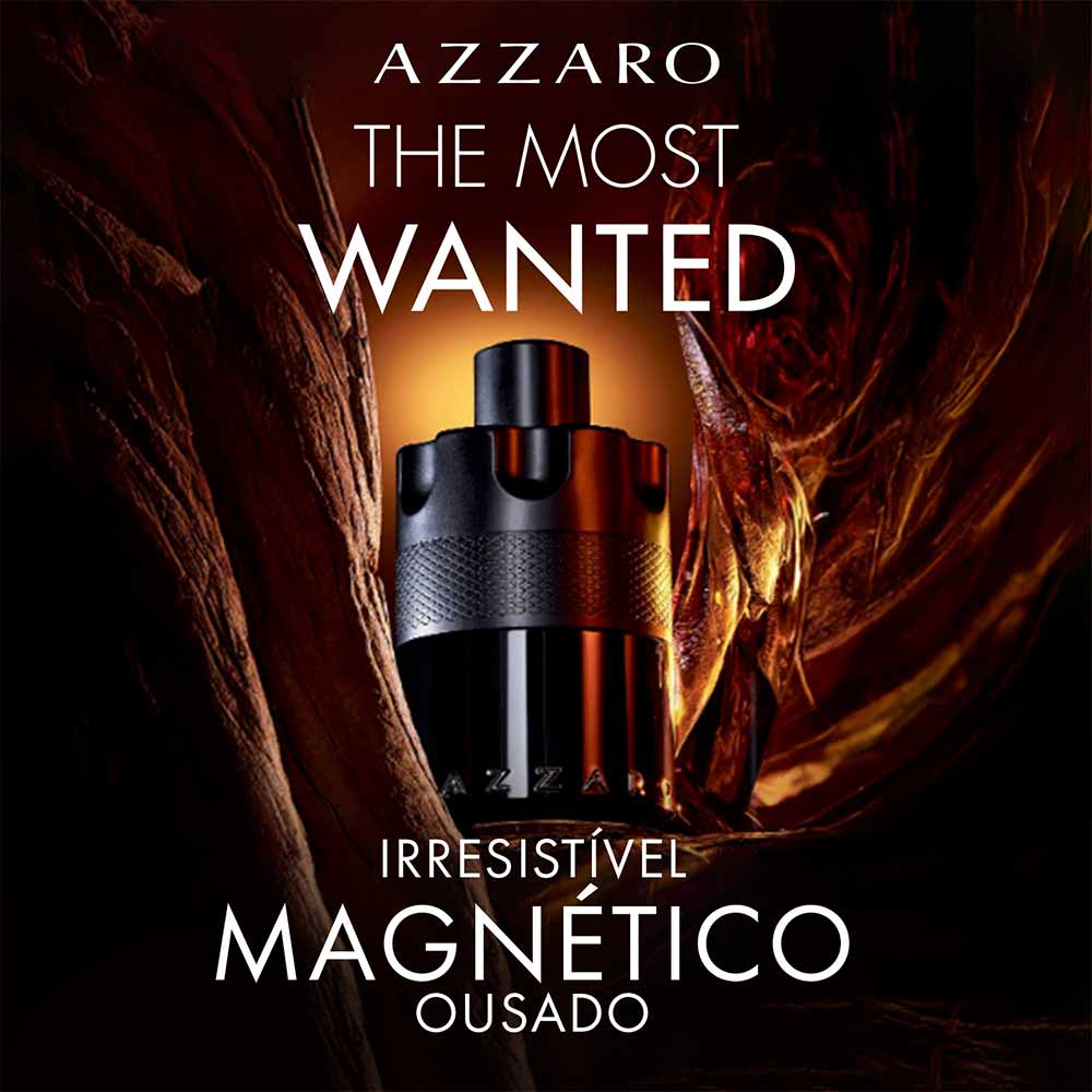 Kit Coffret Azzaro Perfume The Most Wanted Eau de Parfum Intense 100ml + Hair And Gel 75ml + Travel Size 10ml