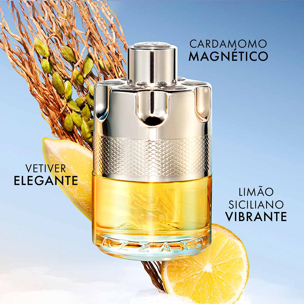 Kit Coffret Azzaro Perfume Wanted Eau de Parfum 100ml + Hair And Gel 75ml + Travel Size 10ml