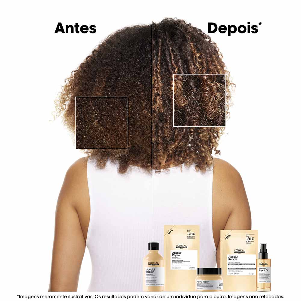 Refil Máscara de Reconstrução Absolut Repair Proteína e Ômega 9 L'Oréal Professionnel 200g